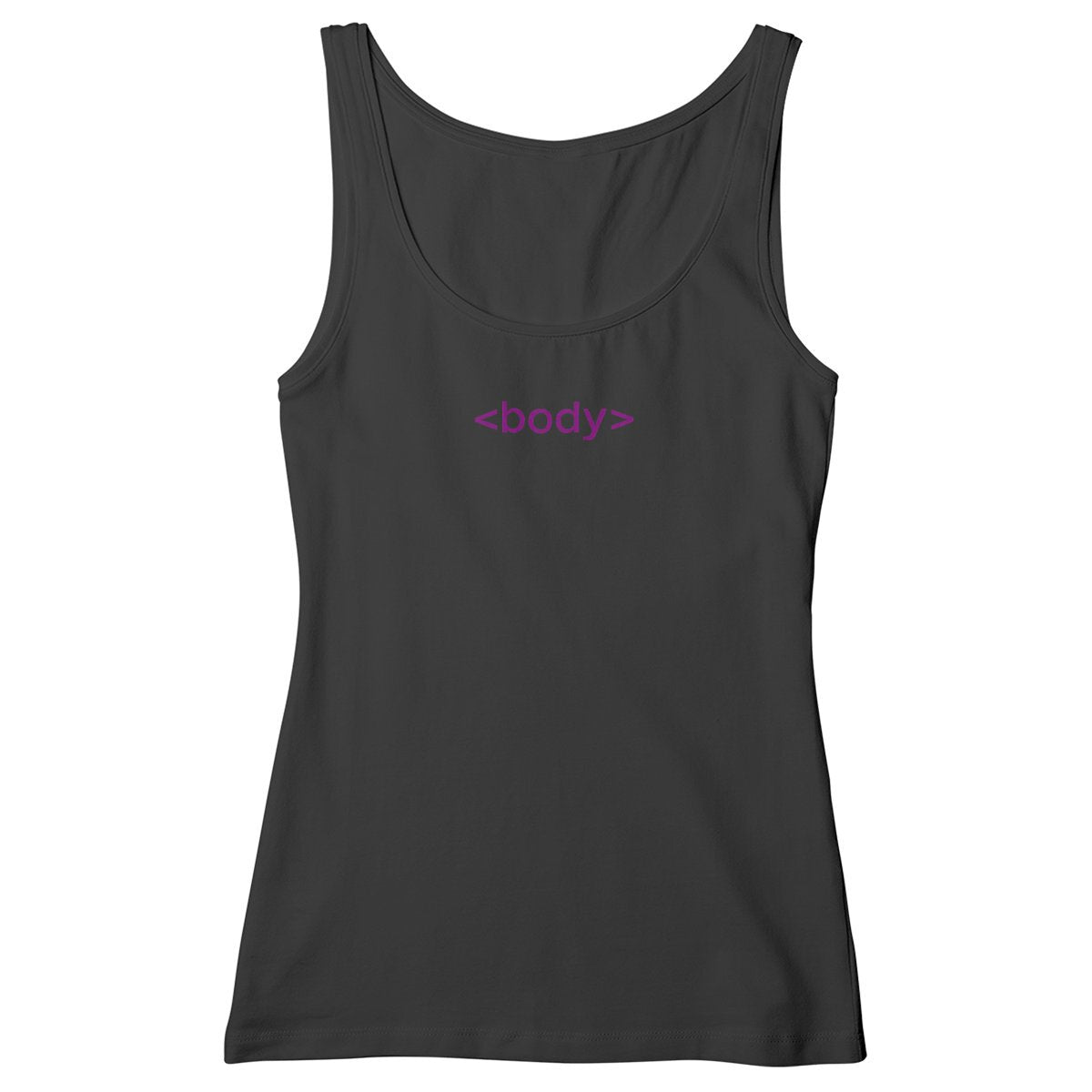 body tag organic cotton graphic tank top for women