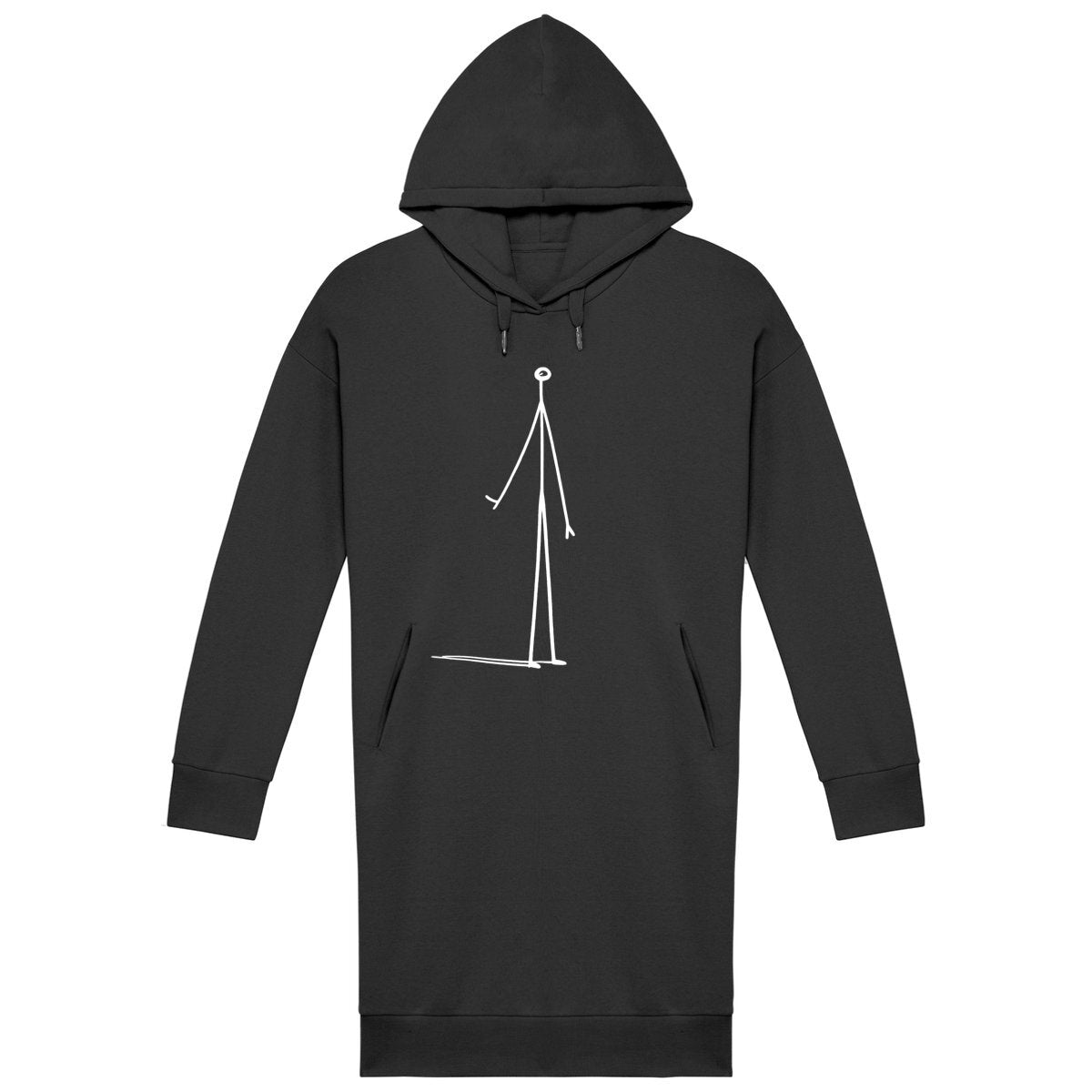 Peek graphic hoodie dress for women