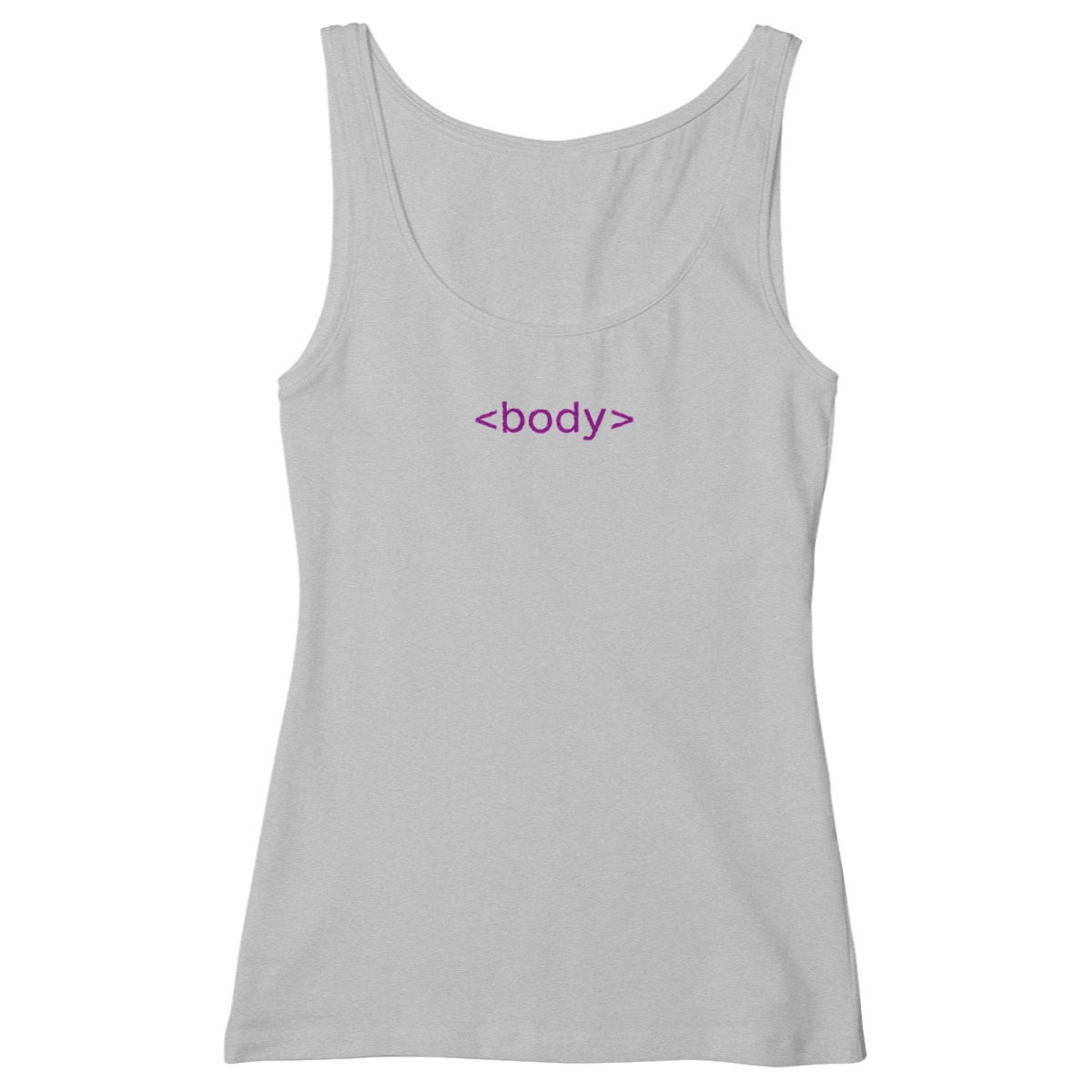 body tag organic cotton graphic tank top for women