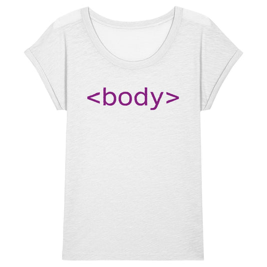 body tag sustainable womens slub tshirt