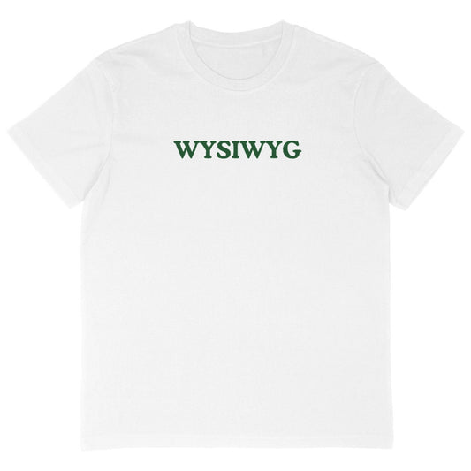 WYSIWYG organic cotton mens oversized graphic tshirt